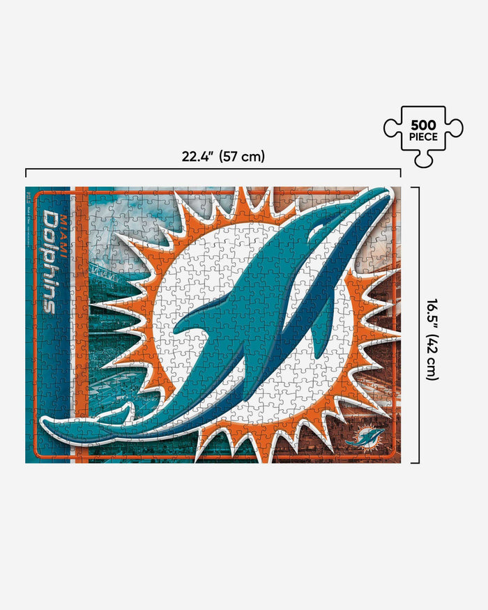 Miami Dolphins Big Logo 500 Piece Jigsaw Puzzle PZLZ FOCO - FOCO.com