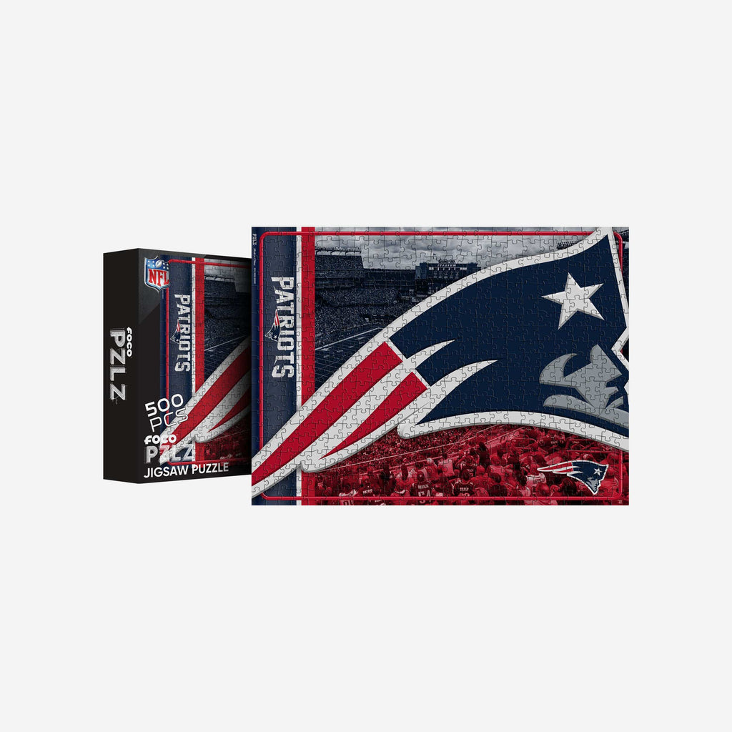 New England Patriots Big Logo 500 Piece Jigsaw Puzzle PZLZ FOCO - FOCO.com