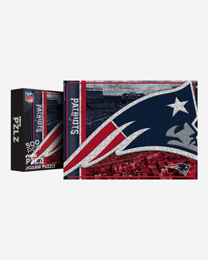 New England Patriots Big Logo 500 Piece Jigsaw Puzzle PZLZ FOCO - FOCO.com