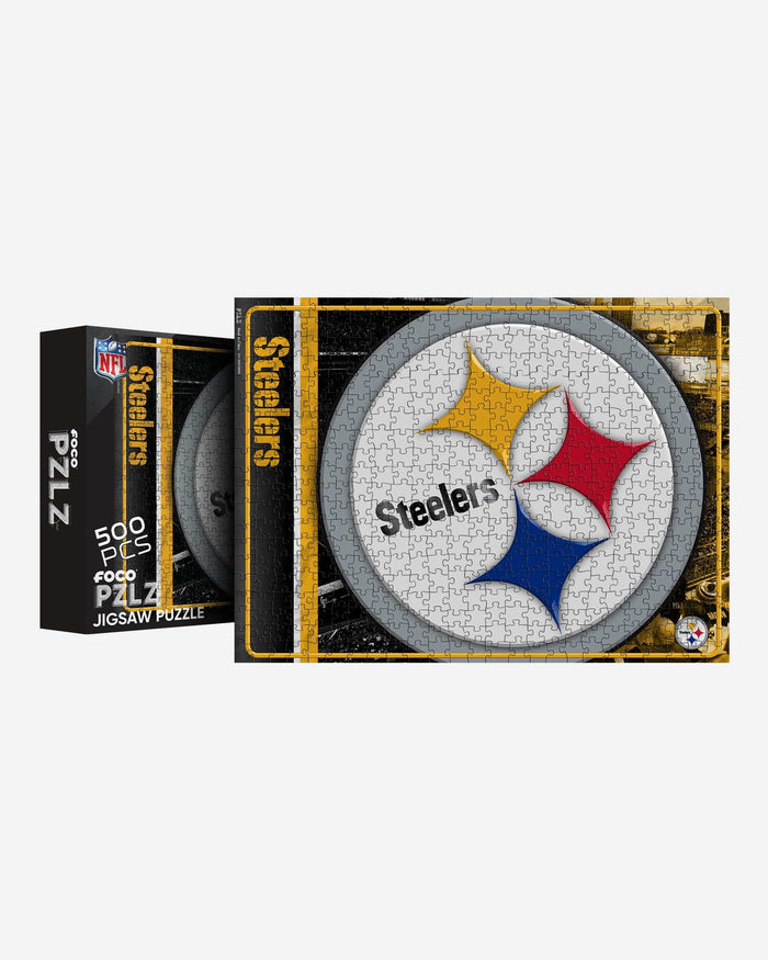 Pittsburgh Steelers Big Logo 500 Piece Jigsaw Puzzle PZLZ FOCO - FOCO.com