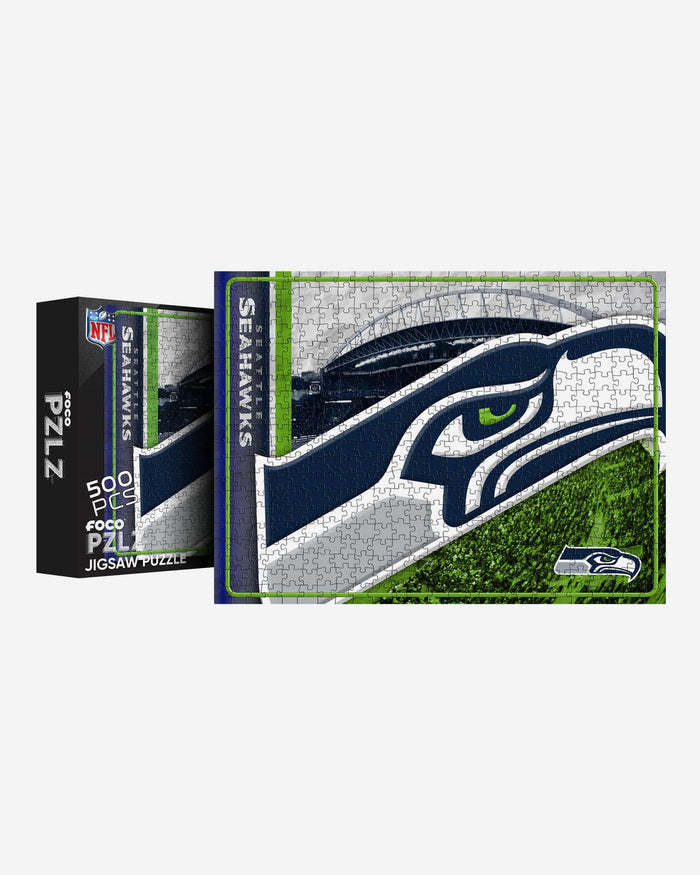 Seattle Seahawks Big Logo 500 Piece Jigsaw Puzzle PZLZ FOCO - FOCO.com