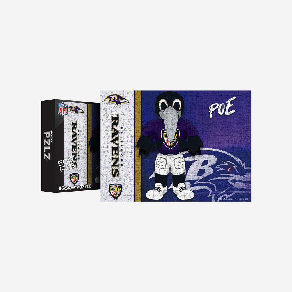 Poe Baltimore Ravens Mascot 500 Piece Jigsaw Puzzle PZLZ FOCO - FOCO.com