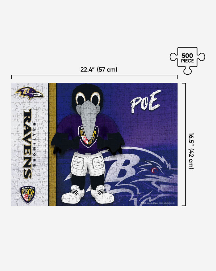 Poe Baltimore Ravens Mascot 500 Piece Jigsaw Puzzle PZLZ FOCO - FOCO.com