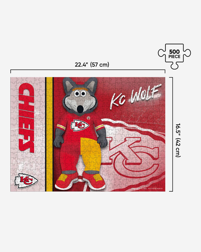 KC Wolf Kansas City Chiefs Mascot 500 Piece Jigsaw Puzzle PZLZ FOCO - FOCO.com