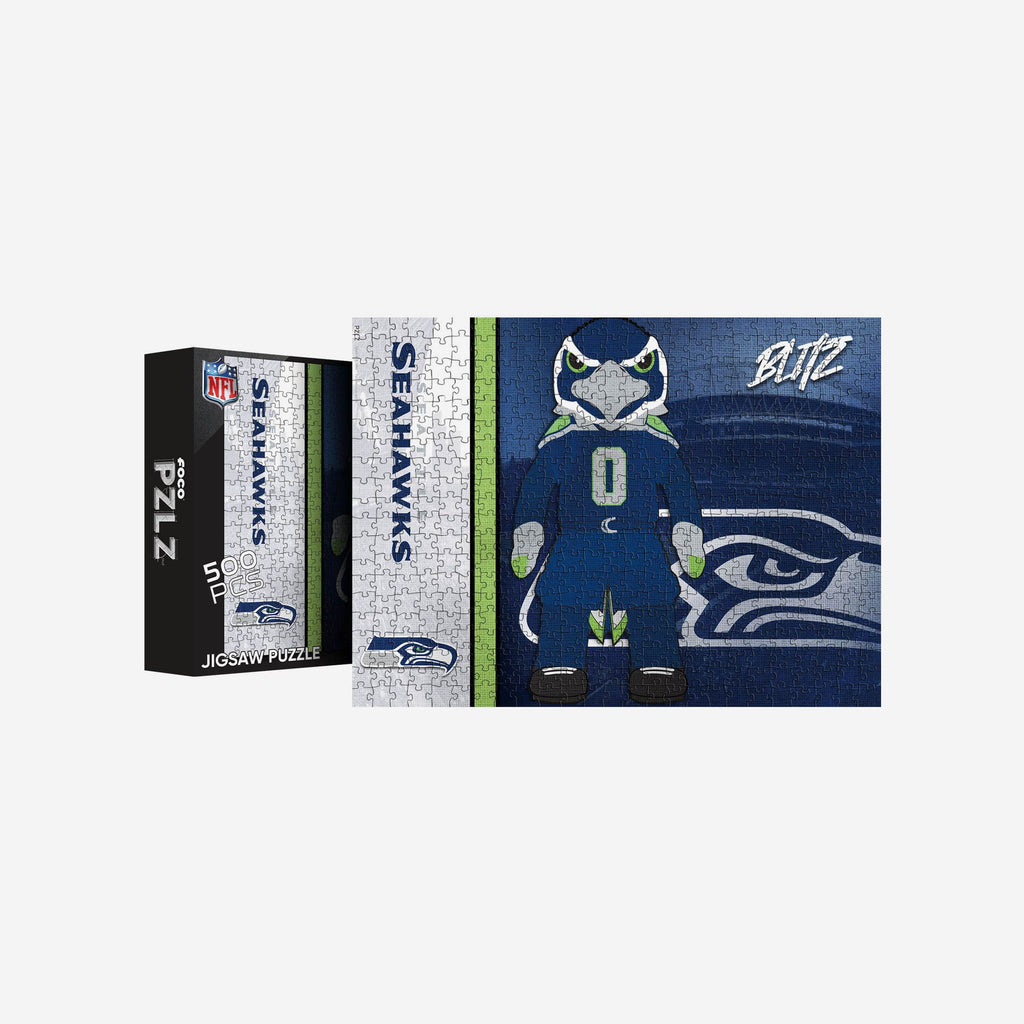 Blitz Seattle Seahawks Mascot 500 Piece Jigsaw Puzzle PZLZ FOCO - FOCO.com