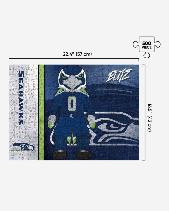 Blitz Seattle Seahawks Mascot 500 Piece Jigsaw Puzzle PZLZ FOCO - FOCO.com