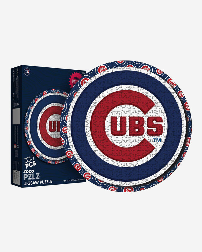 Chicago Cubs Logo Wood Jigsaw Puzzle PZLZ FOCO - FOCO.com