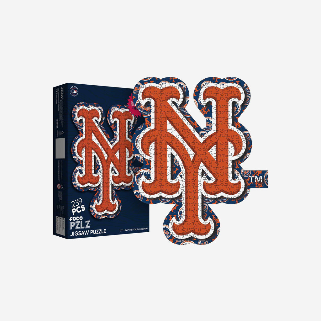 New York Mets Logo Wood Jigsaw Puzzle PZLZ FOCO - FOCO.com