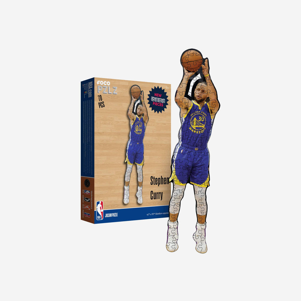 Steph Curry Golden State Warriors Wood Jigsaw Puzzle PZLZ FOCO - FOCO.com