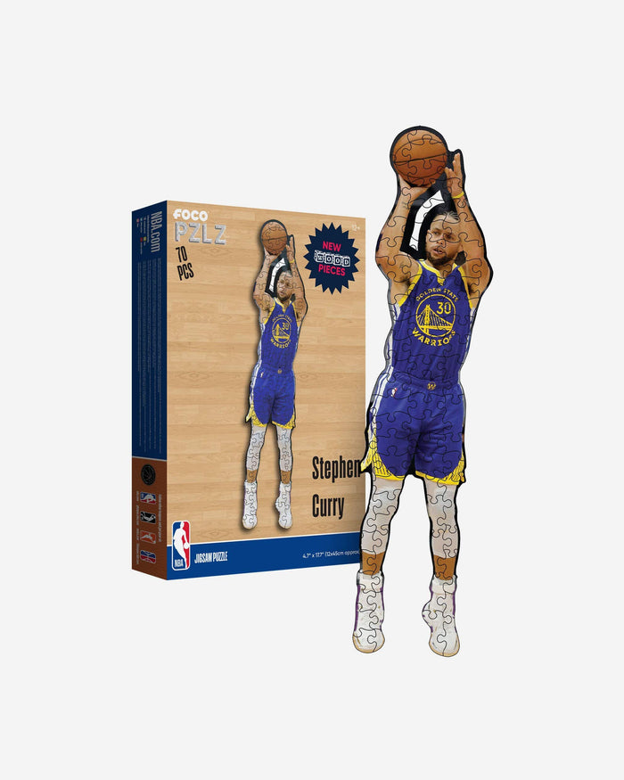 Steph Curry Golden State Warriors Wood Jigsaw Puzzle PZLZ FOCO - FOCO.com