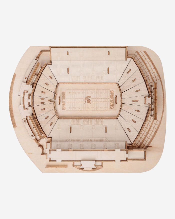Michigan State Spartans Spartan Stadium Wood PZLZ Stadium FOCO - FOCO.com