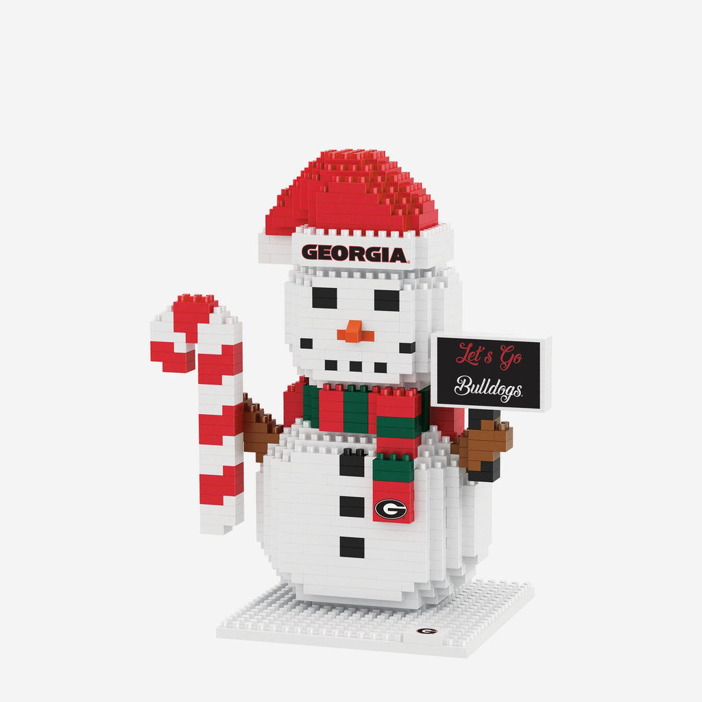 Georgia Bulldogs BRXLZ Snowman FOCO - FOCO.com