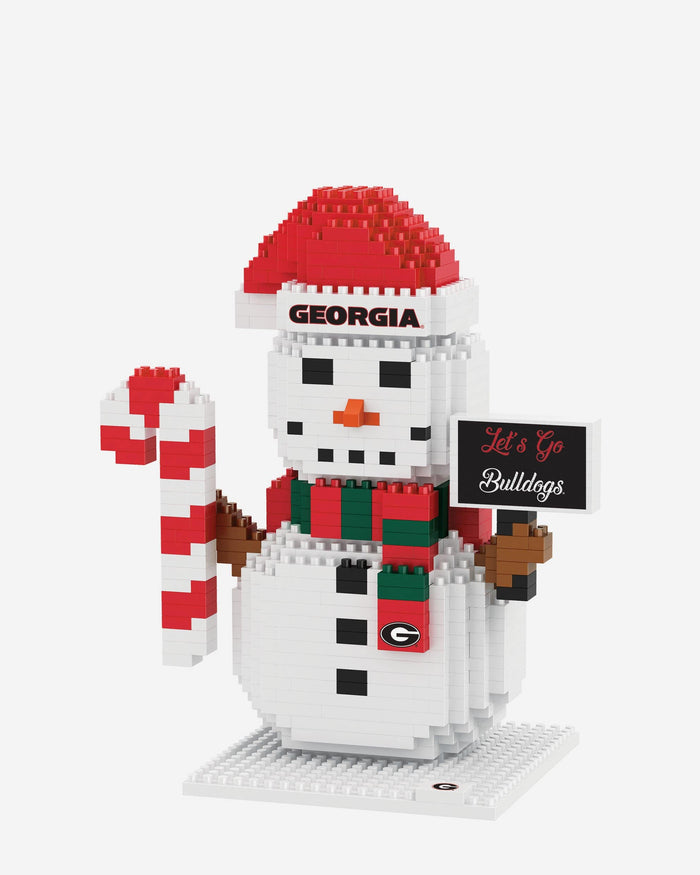 Georgia Bulldogs BRXLZ Snowman FOCO - FOCO.com