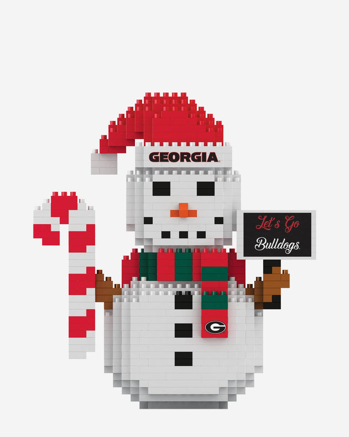 Georgia Bulldogs BRXLZ Snowman FOCO - FOCO.com