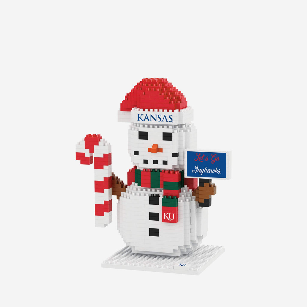 Kansas Jayhawks BRXLZ Snowman FOCO - FOCO.com