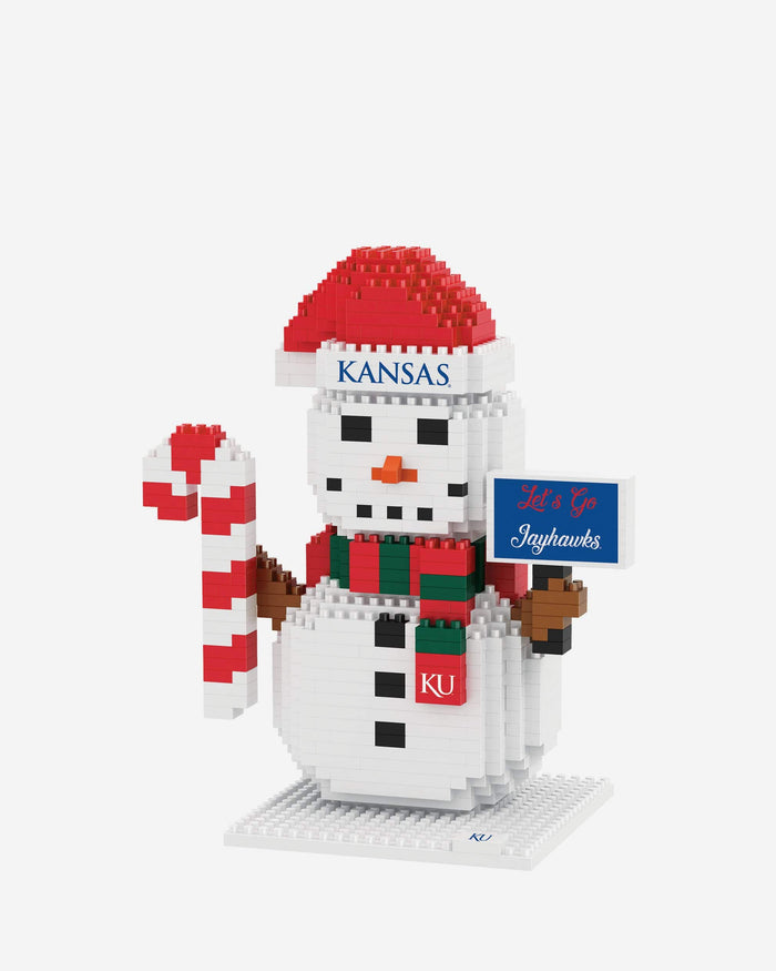 Kansas Jayhawks BRXLZ Snowman FOCO - FOCO.com