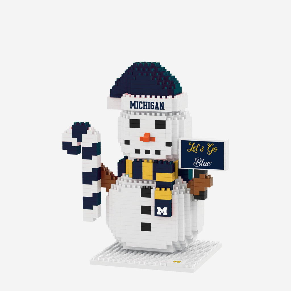 Michigan Wolverines BRXLZ Snowman FOCO - FOCO.com