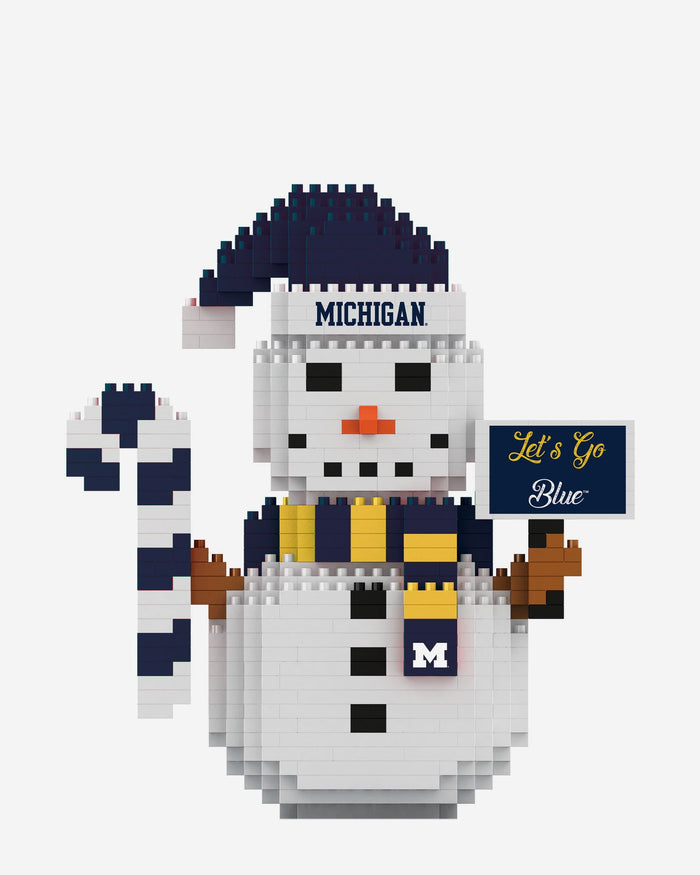 Michigan Wolverines BRXLZ Snowman FOCO - FOCO.com