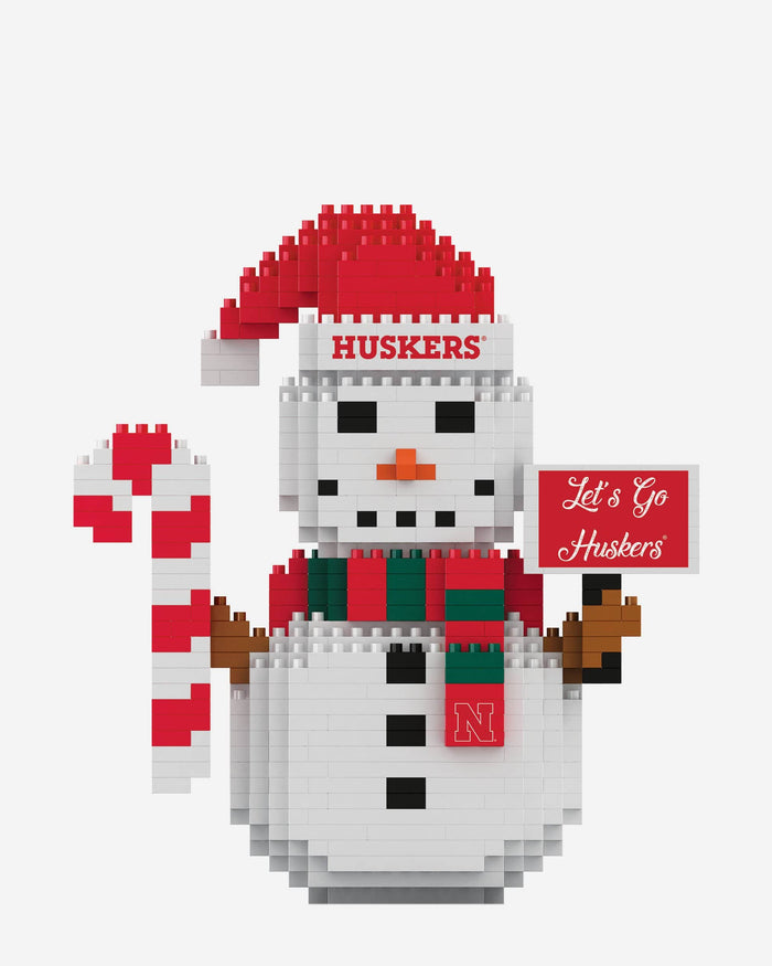 Nebraska Cornhuskers BRXLZ Snowman FOCO - FOCO.com