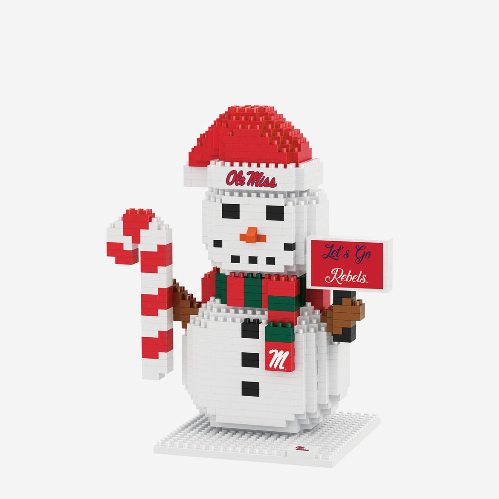 Ole Miss Rebels BRXLZ Snowman FOCO - FOCO.com