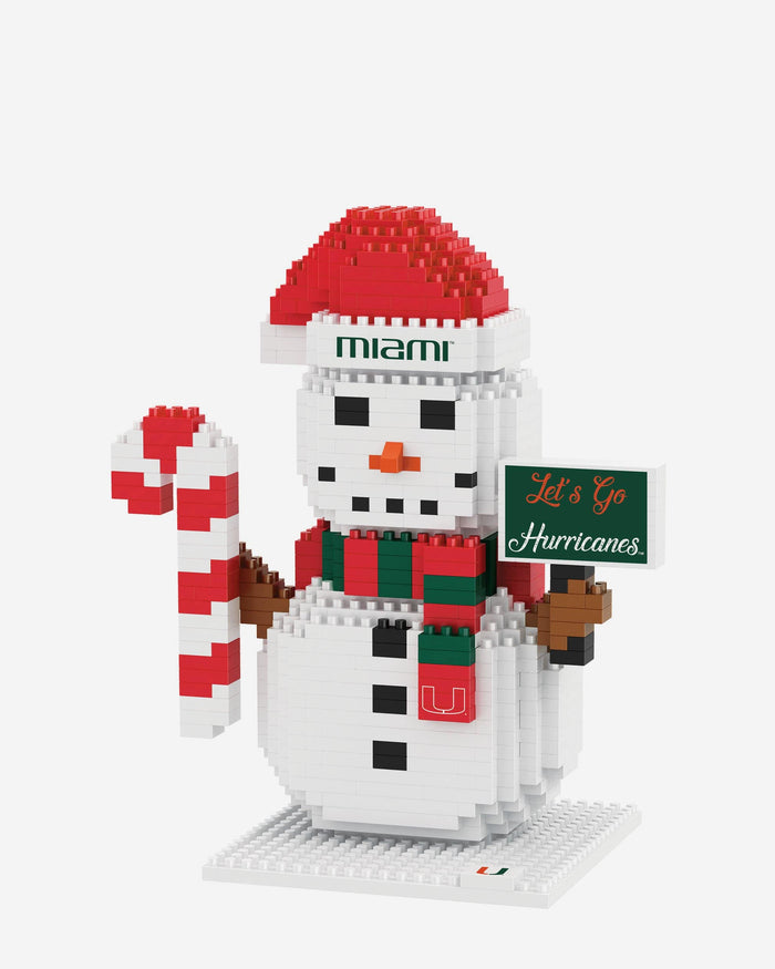 Miami Hurricanes BRXLZ Snowman FOCO - FOCO.com