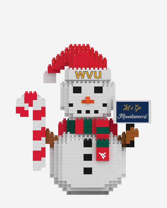 West Virginia Mountaineers BRXLZ Snowman FOCO - FOCO.com