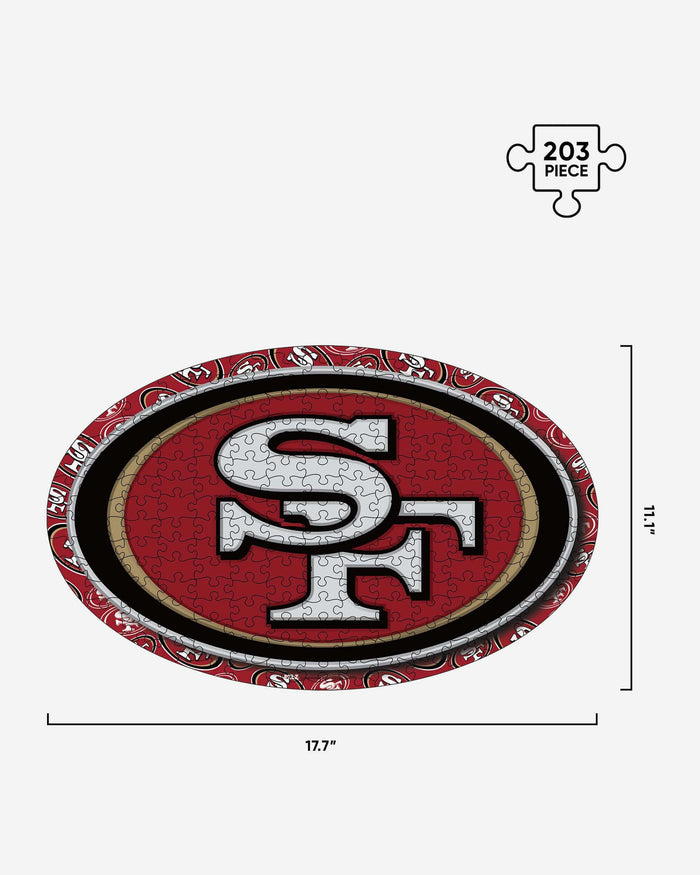 San Francisco 49ers Logo Wood Jigsaw Puzzle PZLZ FOCO - FOCO.com