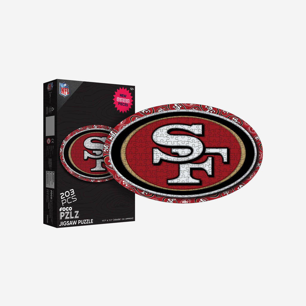 San Francisco 49ers Logo Wood Jigsaw Puzzle PZLZ FOCO - FOCO.com