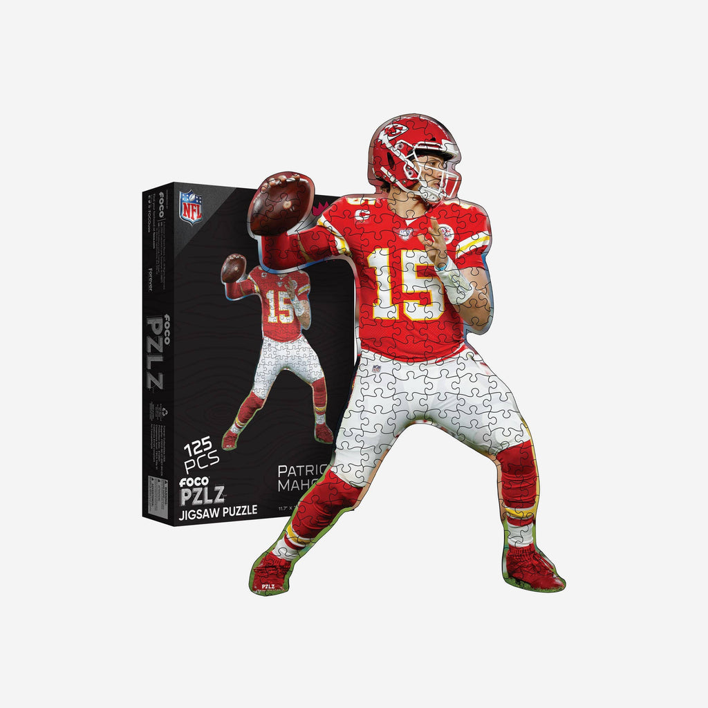 Patrick Mahomes Kansas City Chiefs Wood Jigsaw Puzzle PZLZ FOCO - FOCO.com