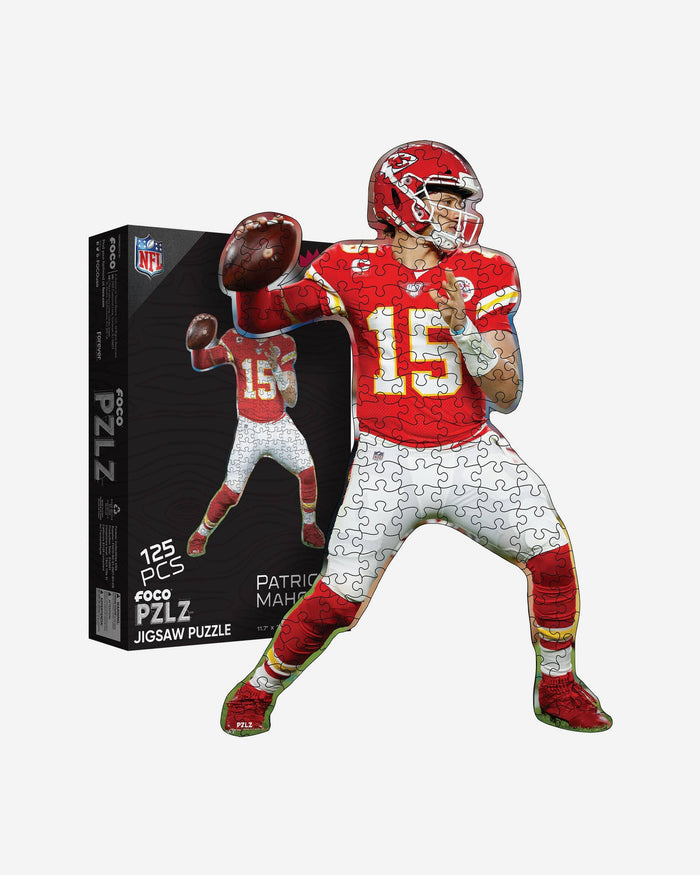 Patrick Mahomes Kansas City Chiefs Wood Jigsaw Puzzle PZLZ FOCO - FOCO.com