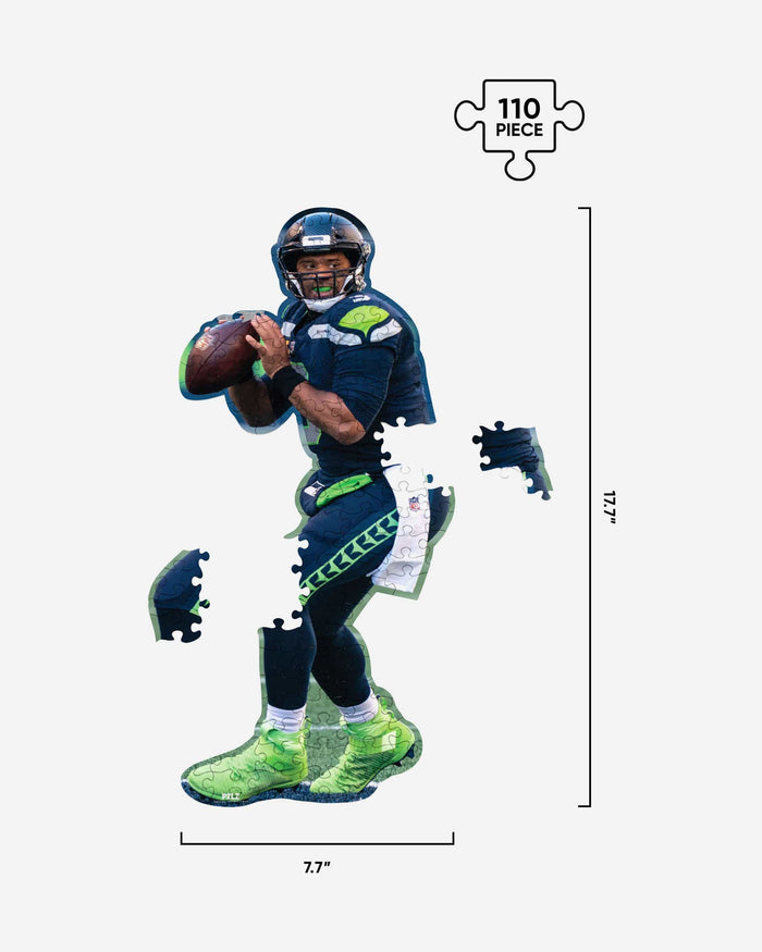 Russell Wilson Seattle Seahawks Wood Jigsaw Puzzle PZLZ FOCO - FOCO.com