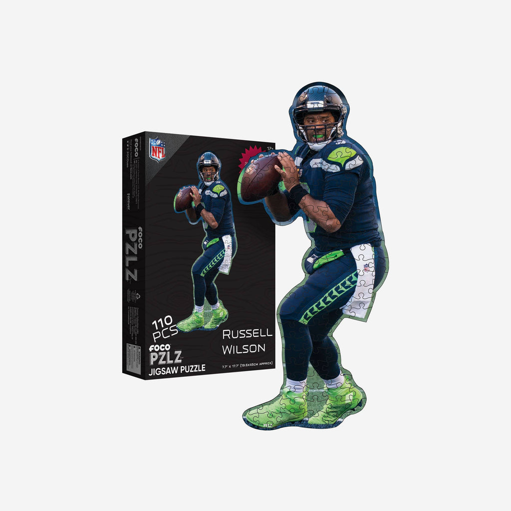 Russell Wilson Seattle Seahawks Wood Jigsaw Puzzle PZLZ FOCO - FOCO.com