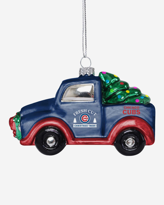 Chicago Cubs Blown Glass Truck Ornament FOCO - FOCO.com