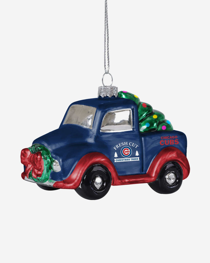 Chicago Cubs Blown Glass Truck Ornament FOCO - FOCO.com