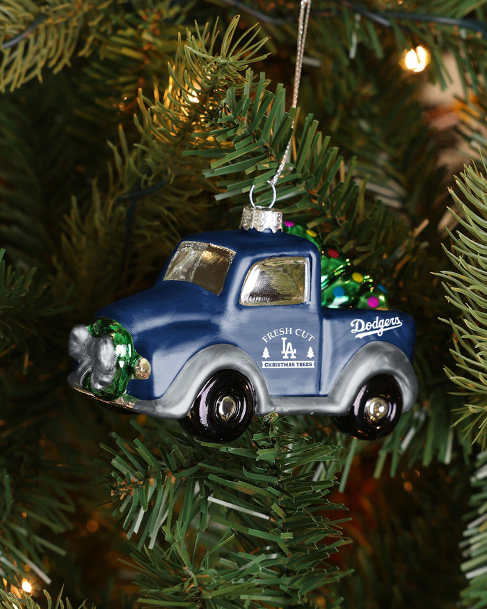 Los Angeles Dodgers Blown Glass Truck Ornament FOCO - FOCO.com
