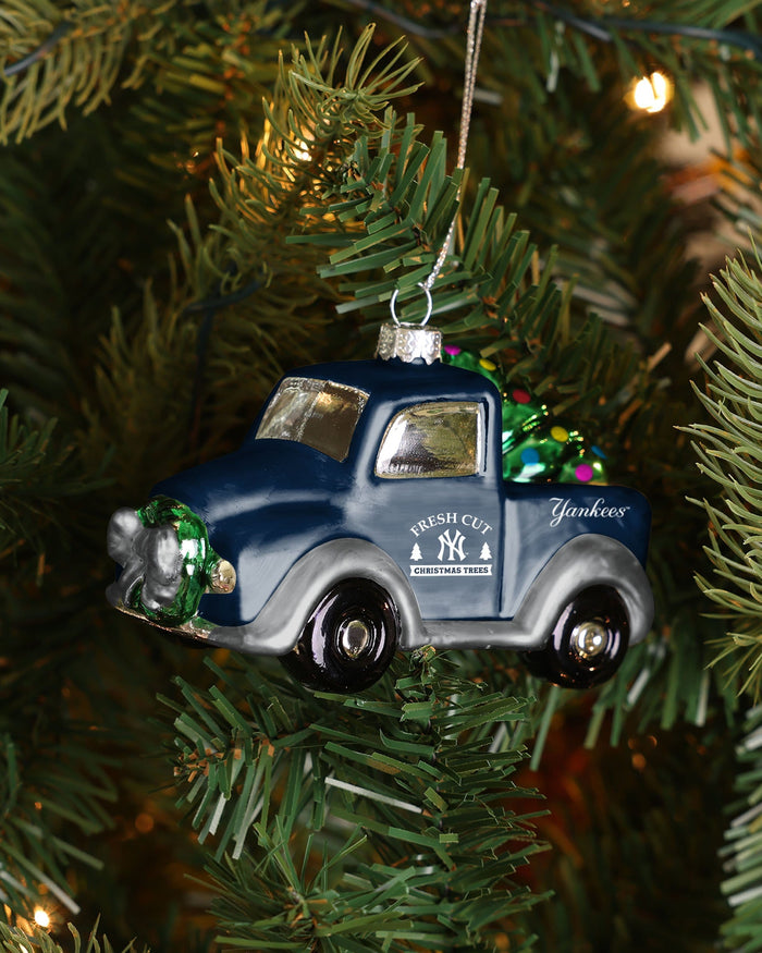 New York Yankees Blown Glass Truck Ornament FOCO - FOCO.com