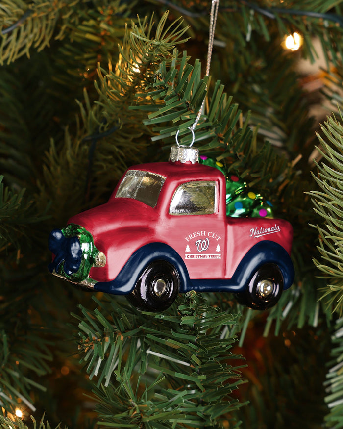 Washington Nationals Blown Glass Truck Ornament FOCO - FOCO.com