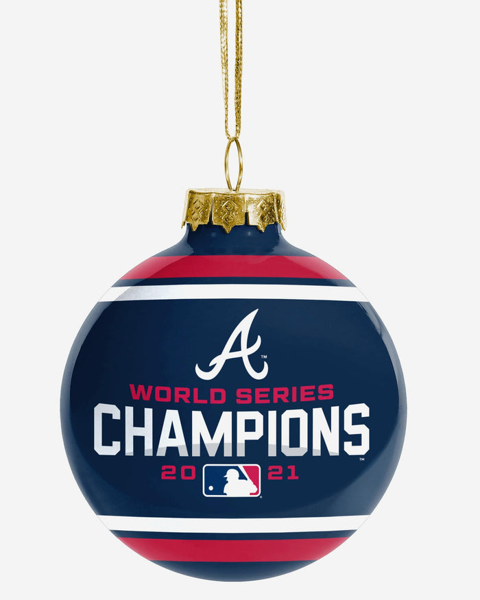 Atlanta Braves 2021 World Series Champions Glass Ball Ornament FOCO - FOCO.com