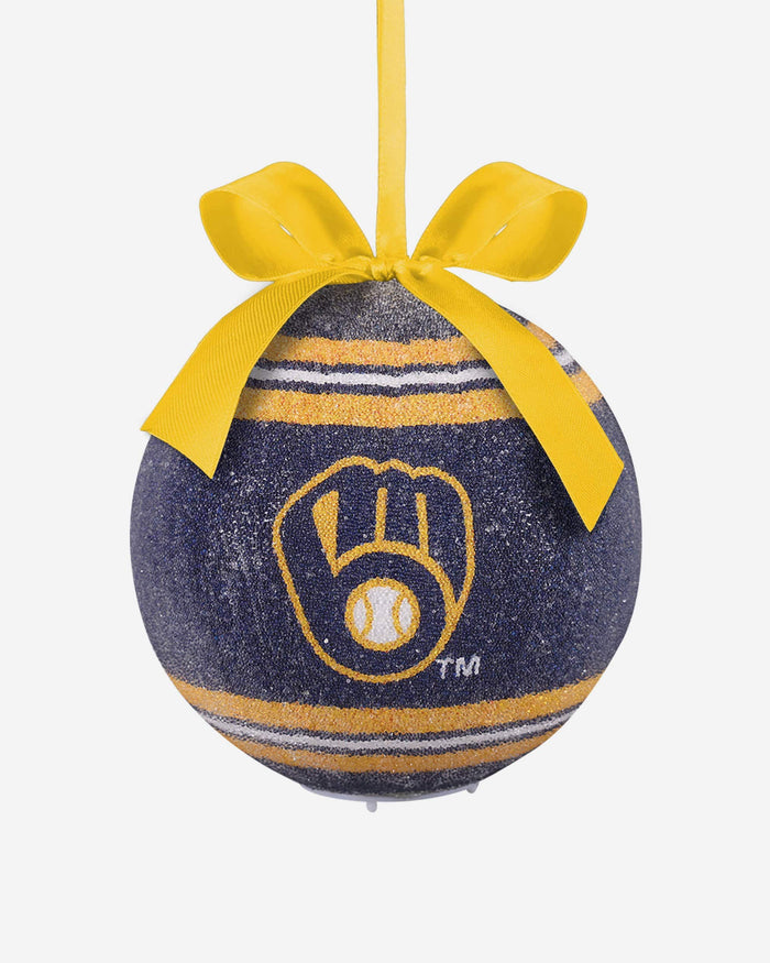 Milwaukee Brewers LED Shatterproof Ball Ornament FOCO - FOCO.com