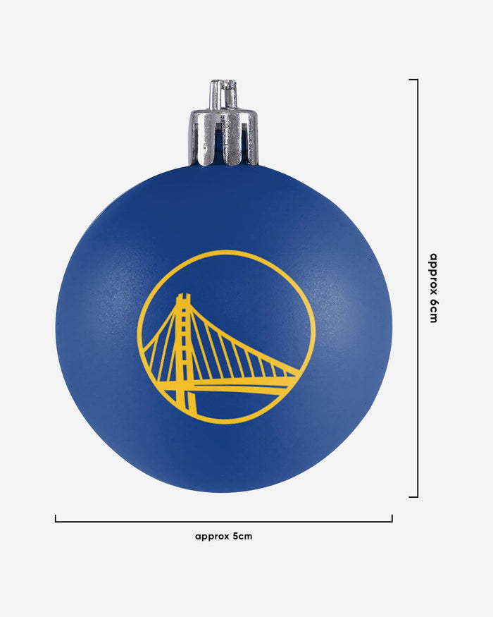 Golden State Warriors 12 Pack Ball Ornament Set FOCO - FOCO.com