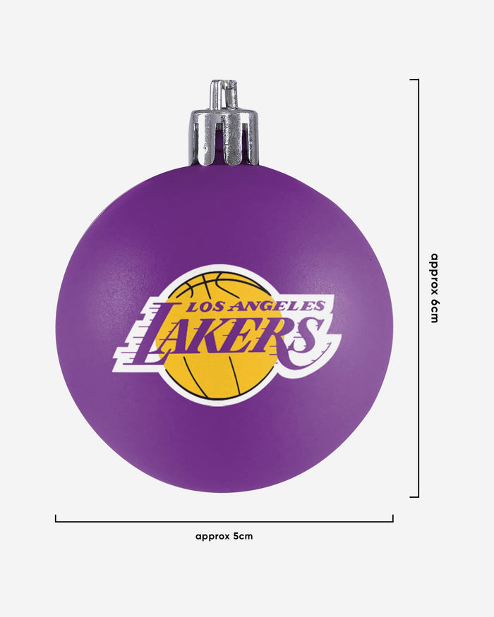 Los Angeles Lakers 12 Pack Ball Ornament Set FOCO - FOCO.com