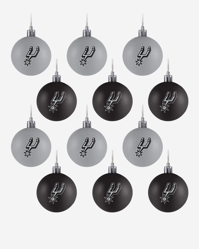 San Antonio Spurs 12 Pack Ball Ornament Set Foco - FOCO.com