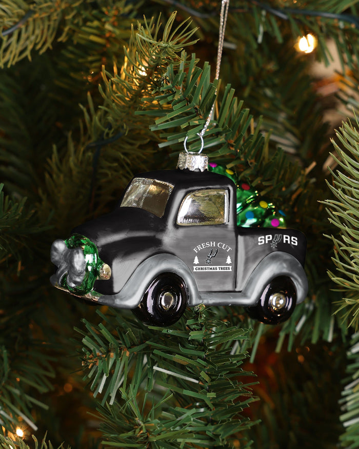 San Antonio Spurs Blown Glass Truck Ornament FOCO - FOCO.com