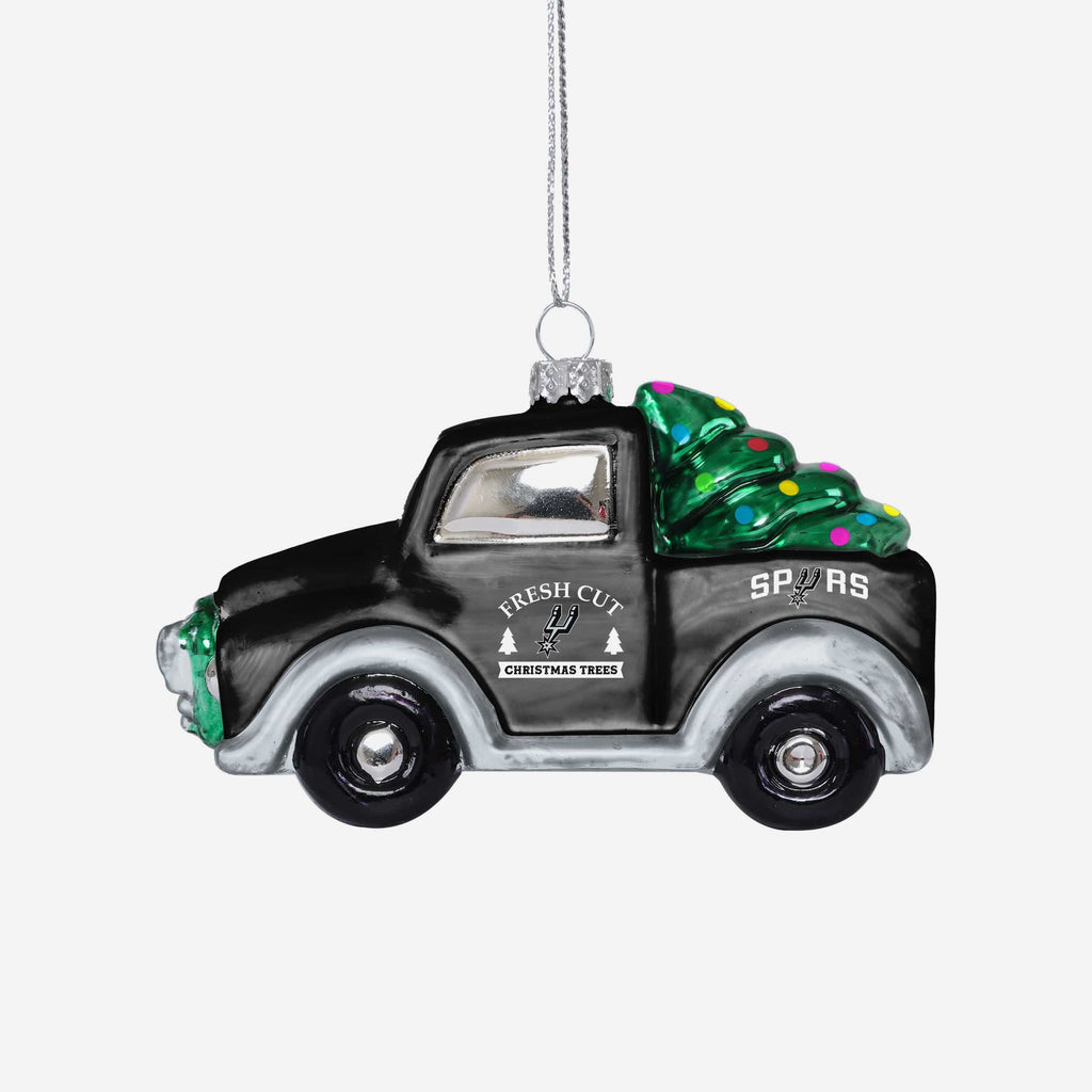 San Antonio Spurs Blown Glass Truck Ornament FOCO - FOCO.com