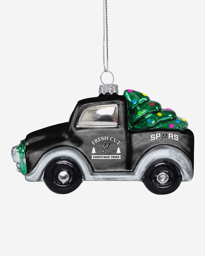 San Antonio Spurs Blown Glass Truck Ornament FOCO - FOCO.com