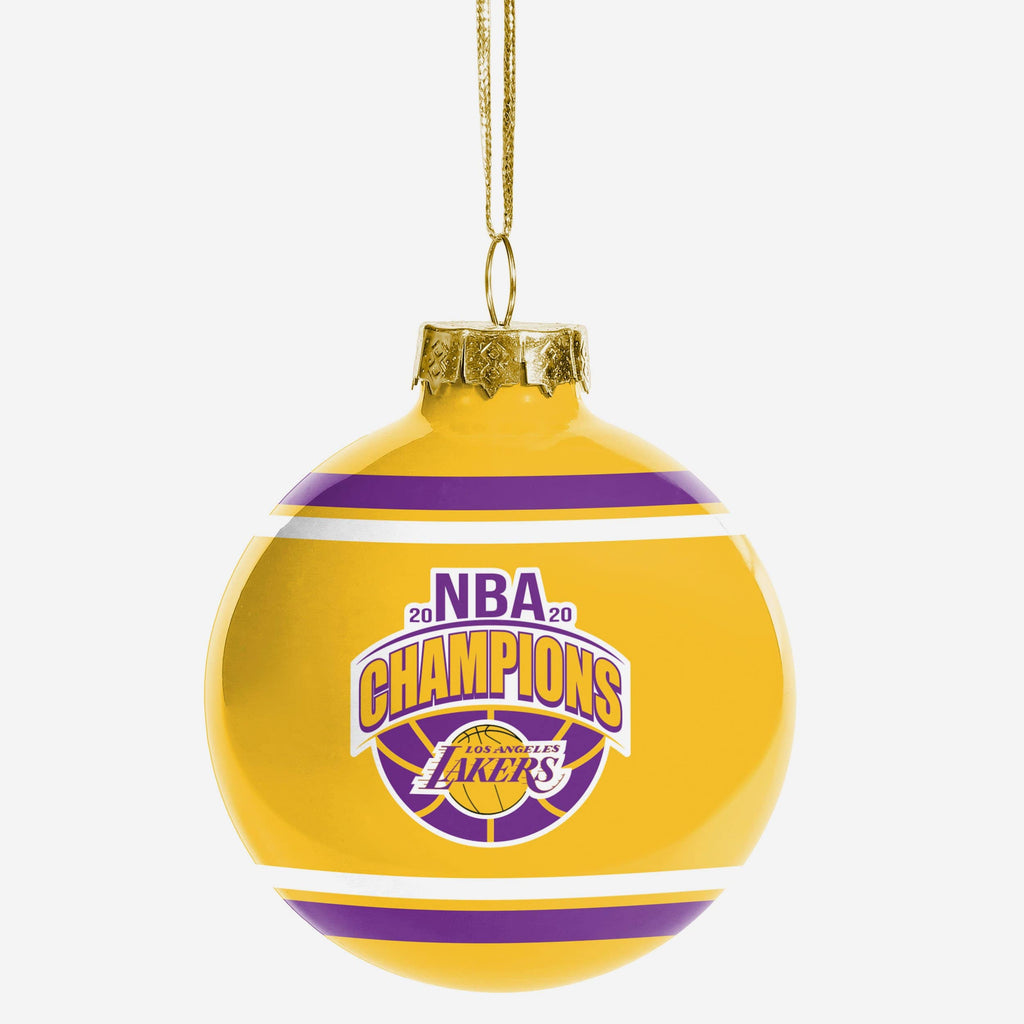 Los Angeles Lakers 2020 NBA Champions Glass Ball Ornament FOCO - FOCO.com