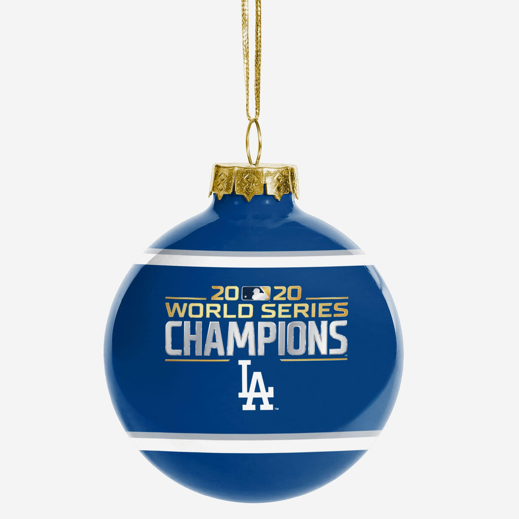 Los Angeles Dodgers 2020 World Series Champions Glass Ball Ornament FOCO - FOCO.com