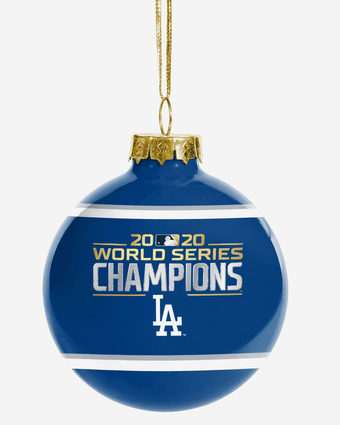 Los Angeles Dodgers 2020 World Series Champions Glass Ball Ornament FOCO - FOCO.com