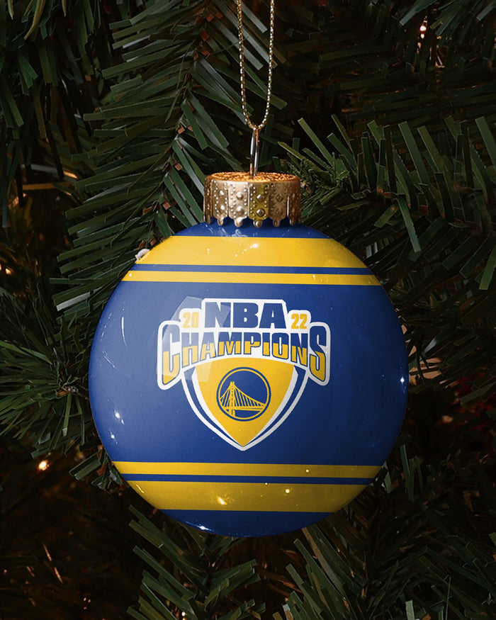 Golden State Warriors 2022 NBA Champions Glass Ball Ornament FOCO - FOCO.com