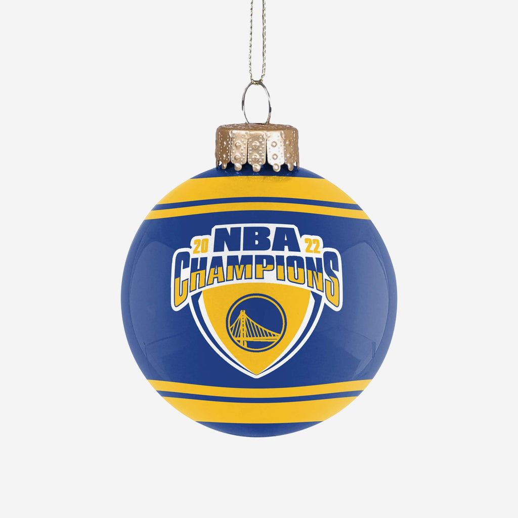 Golden State Warriors 2022 NBA Champions Glass Ball Ornament FOCO - FOCO.com